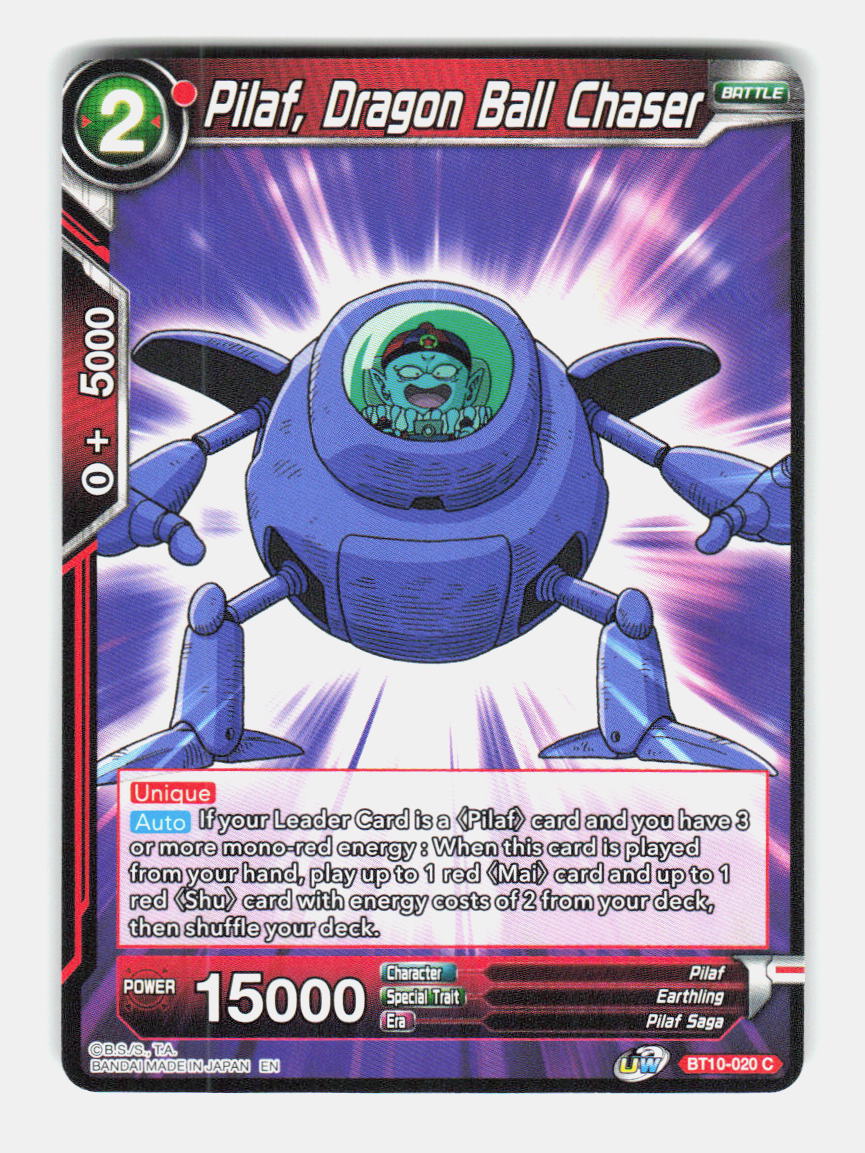 Pilaf, Dragon Ball Chaser BT10-020 Rise of the Unison Warrior NM