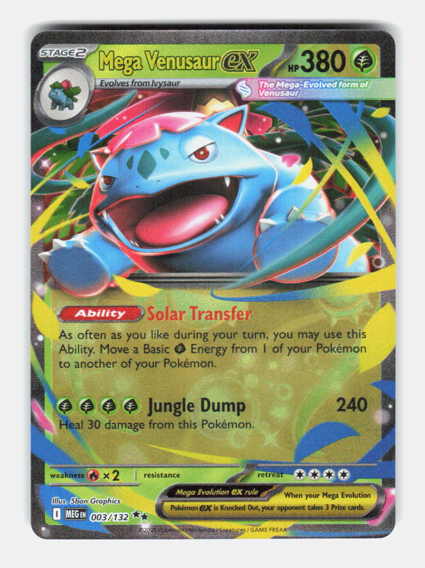 Mega Venusaur ex 003/132 Holo Double Cards Pokemon NM