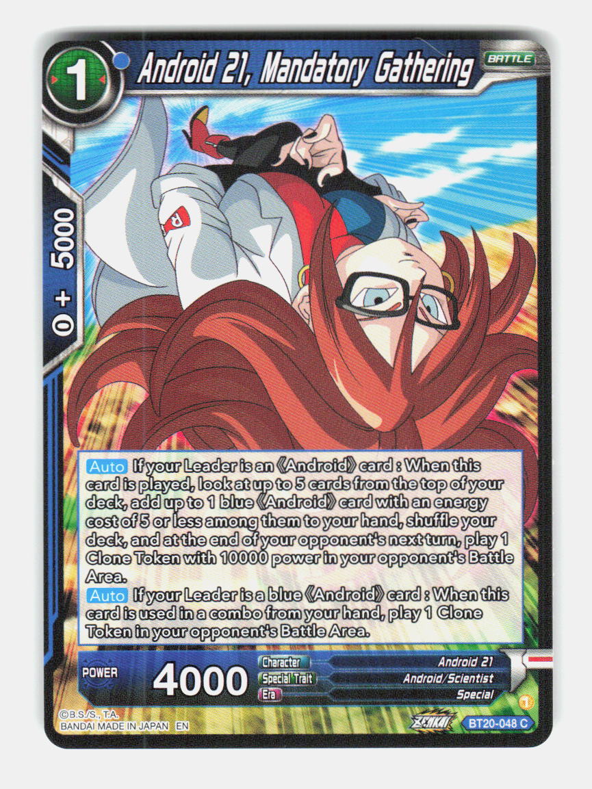 Android 21, Mandatory Gathering BT20-048 Power Absorbed Dragon Ball Super NM