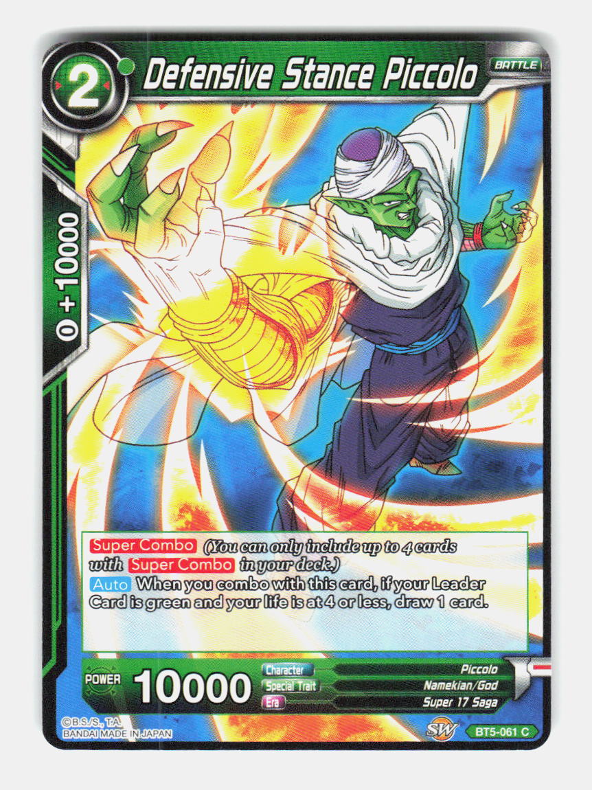 Defensive Stance Piccolo BT5-061 Common Miraculous Revival Dragon Ball Super NM