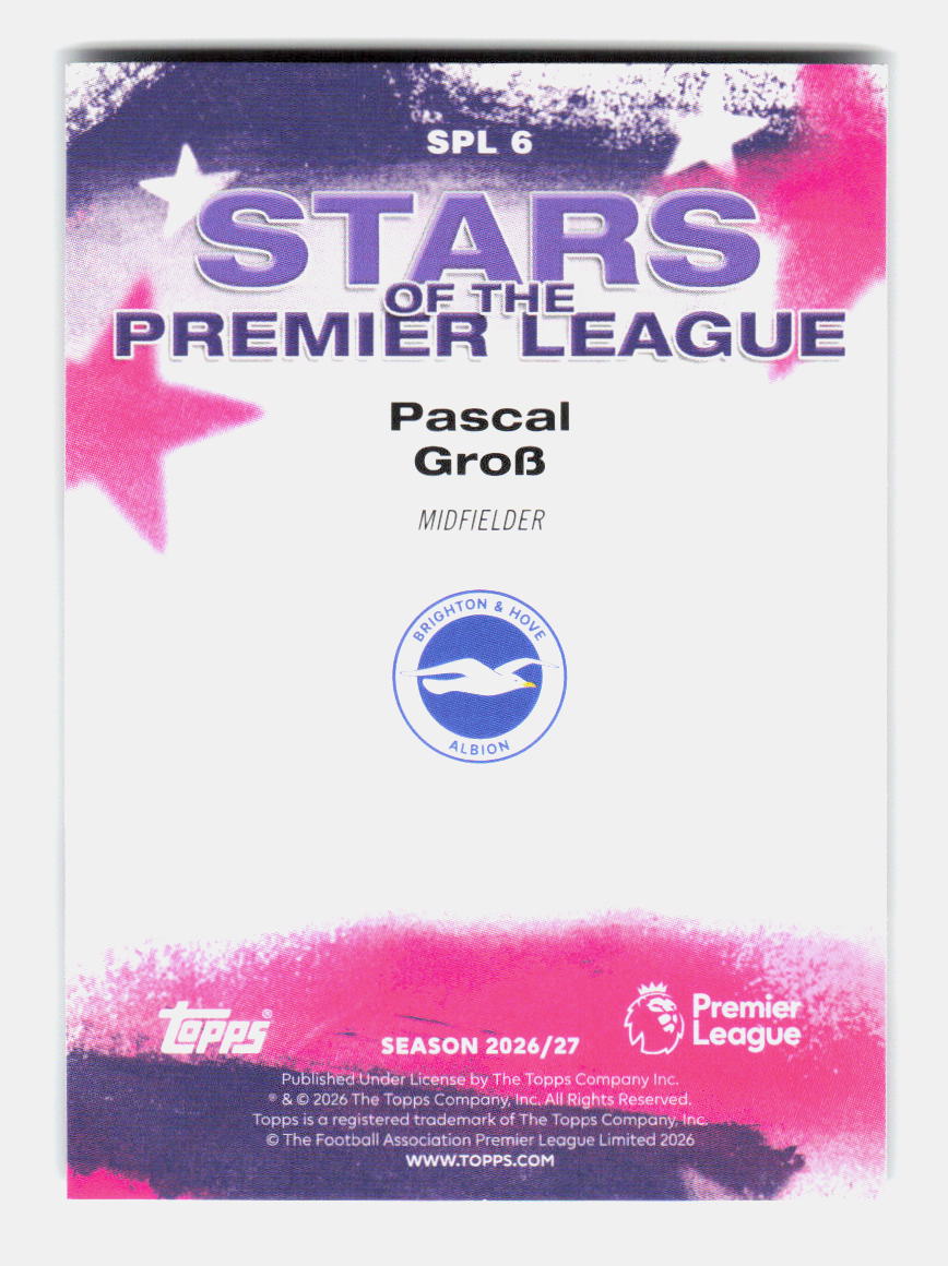 Pascal Groß - (SPL 6) 2026/27 TOPPS CHROME FLAGSHIP PREMIER LEAGUE