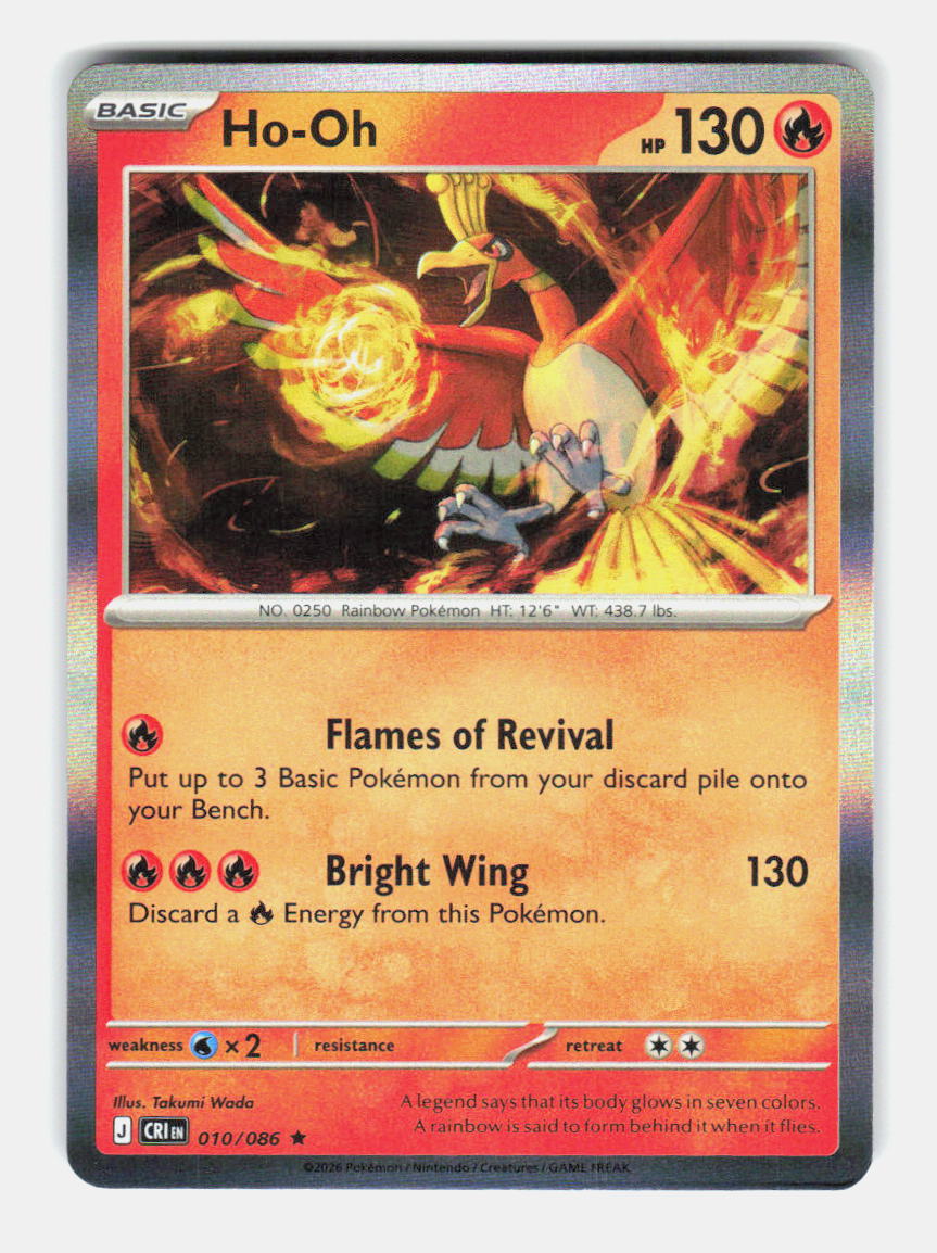Ho-Oh 010/086 Rare Chaos Rising Pokemon Holo Near Mint