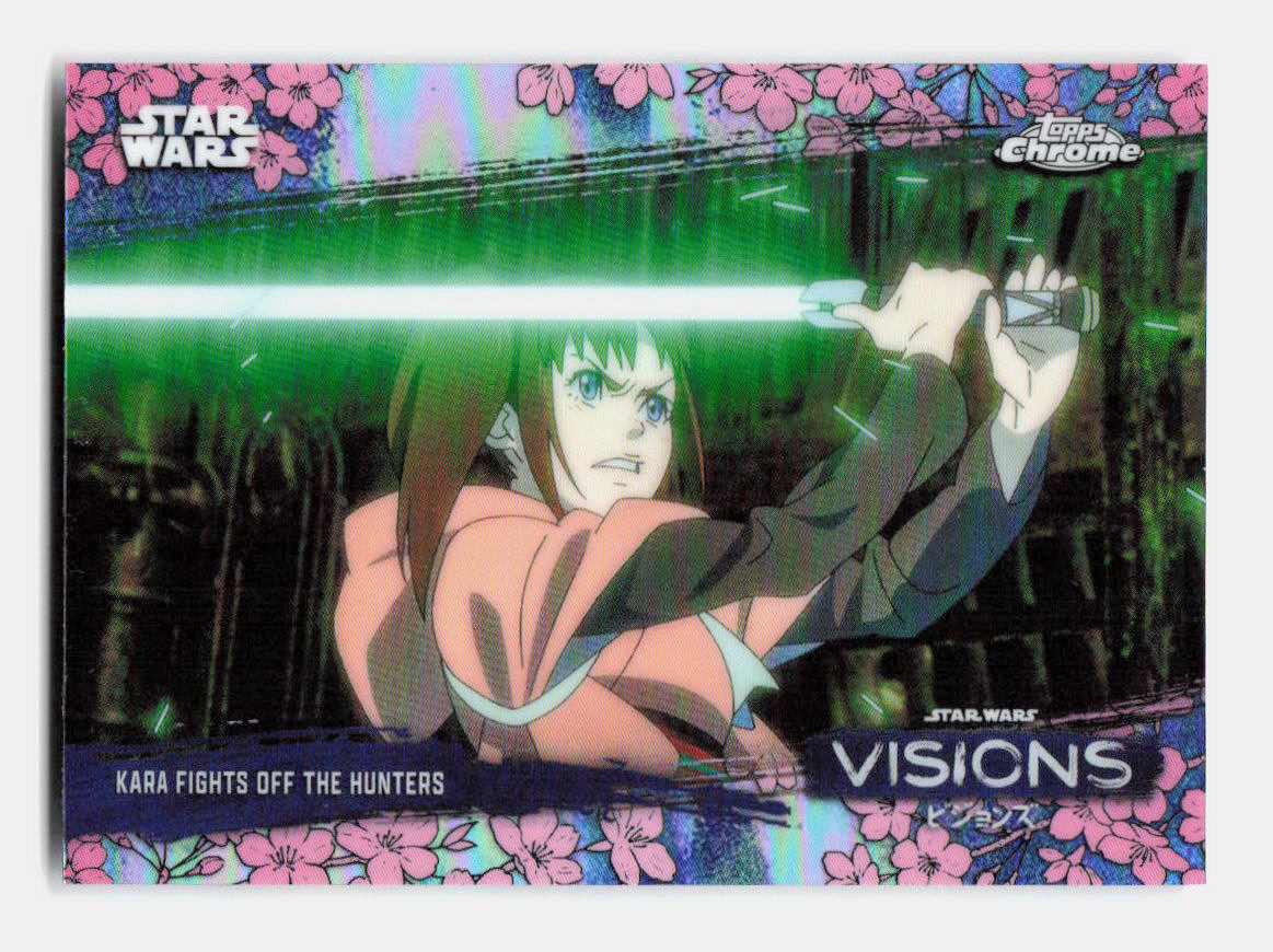 Kara Fights off the Hunters - (V3-3)Vision 2026 Topps Chrome Star Wars 