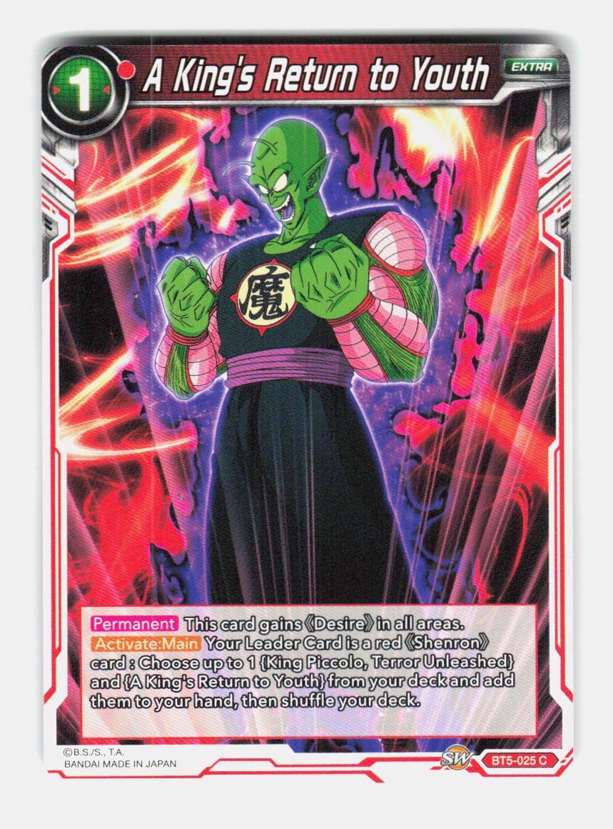 A King's Return to Youth BT5-025 Common Miraculous Revival Dragon Ball Super NM