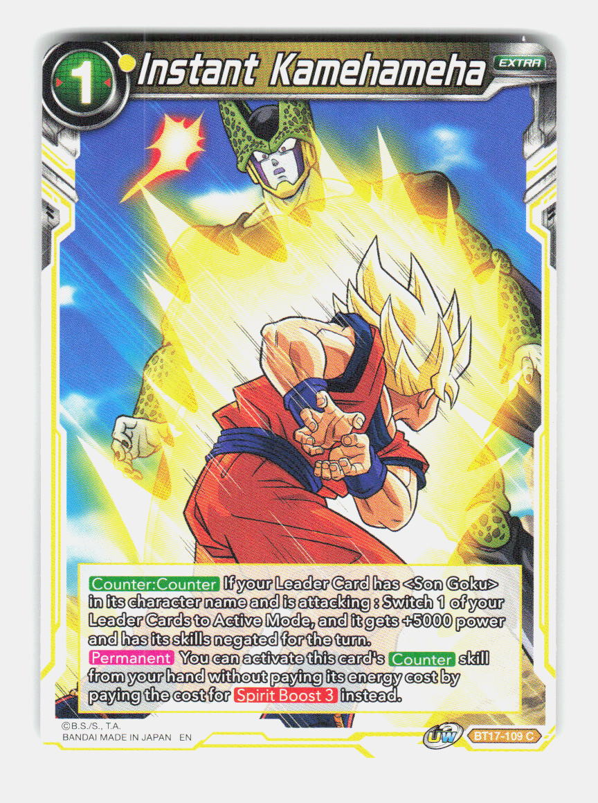 Instant Kamehameha BT17-109 Common Ultimate Squad Dragon Ball Super Near Mint