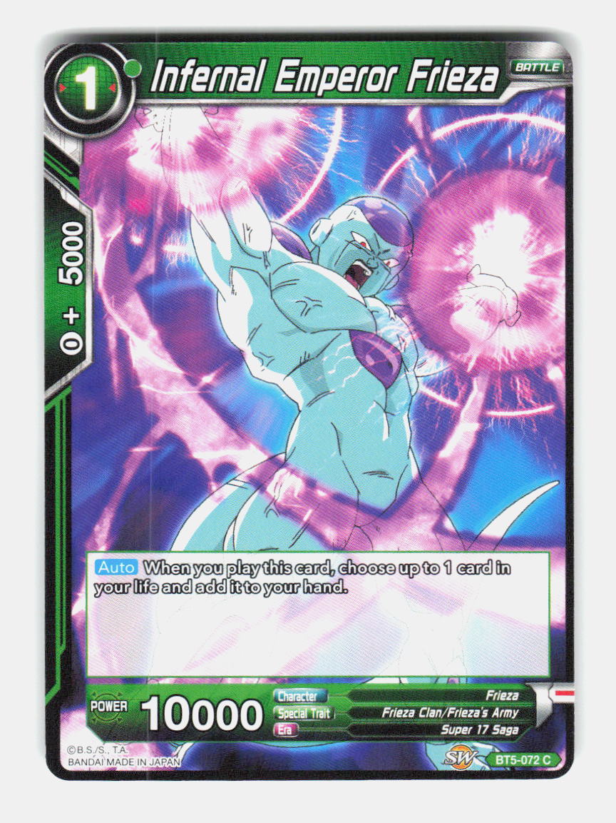 Infernal Emperor Frieza BT5-072 Common Miraculous Revival Dragon Ball Super NM