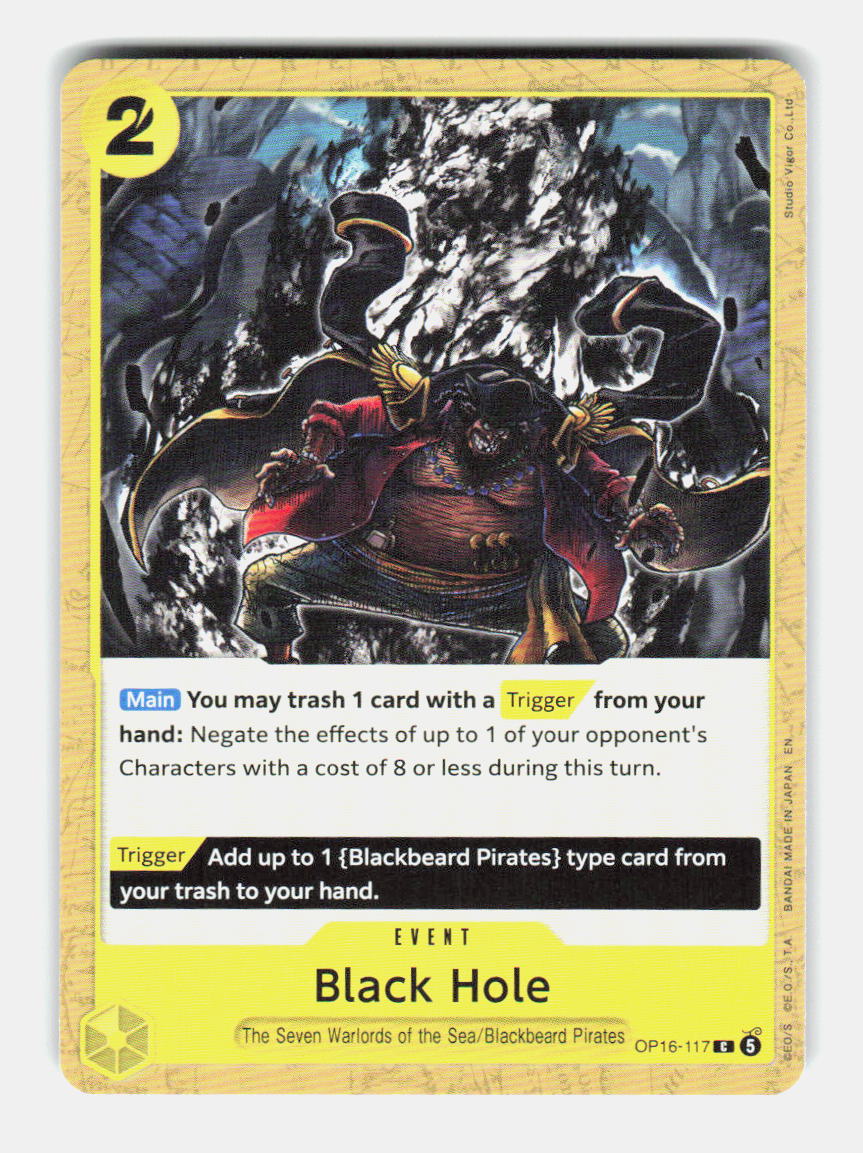 Black Hole OP16-117 Common The Time of Battle One Piece Near Mint