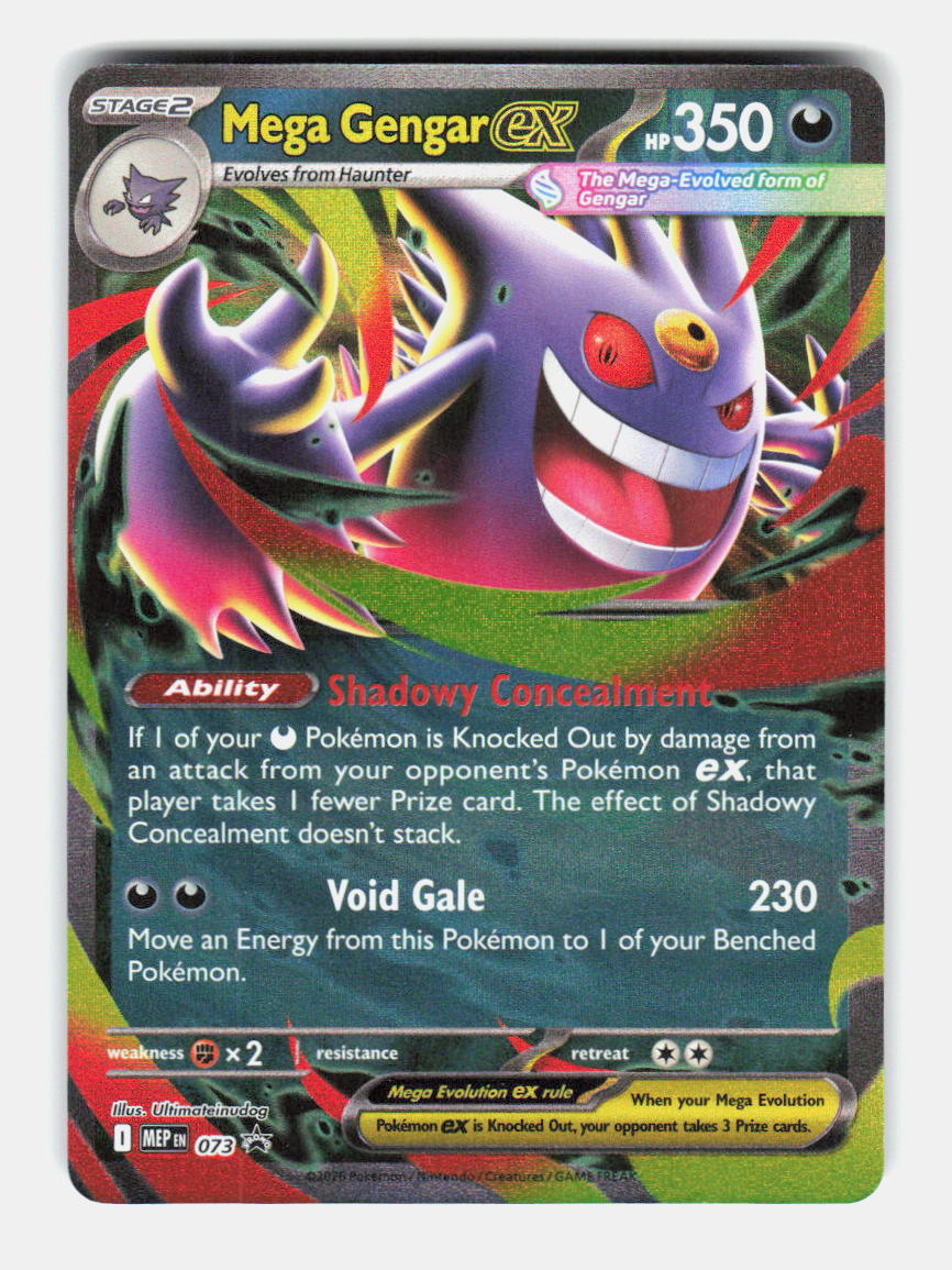 Mega Gengar ex 073 Holo Promo ME: Mega Evolution Promo Pokemon Near Mint