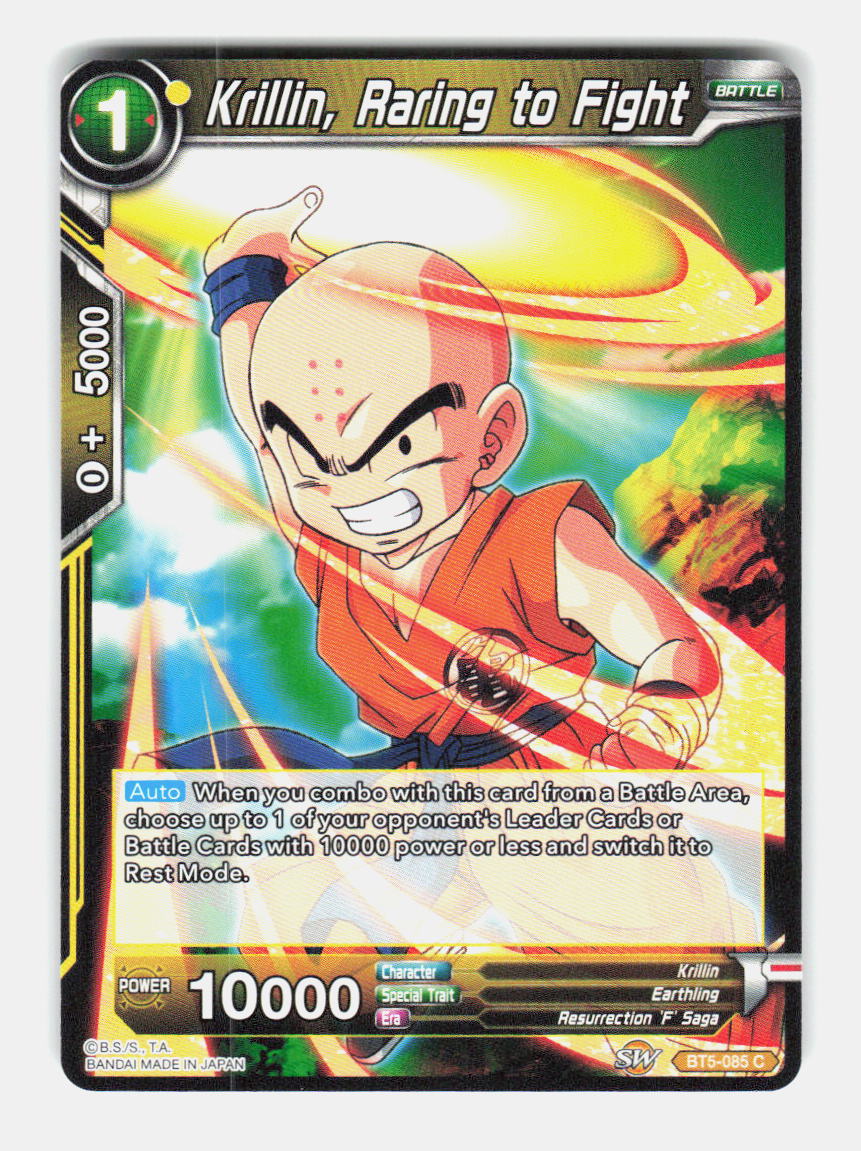 Krillin, Raring to Fight BT5-085 Common Miraculous Revival Dragon Ball Super NM