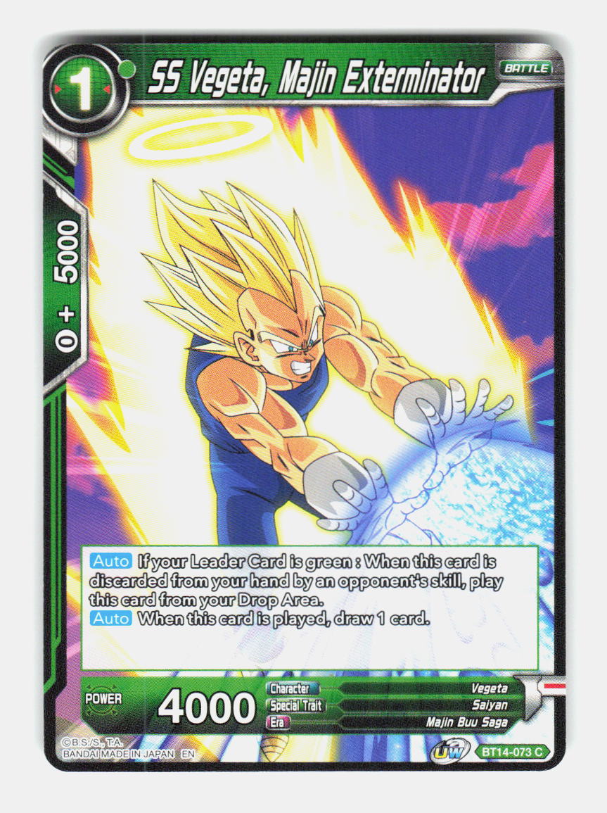 SS Vegeta, Majin Exterminator BT14-073 Common Cross Spirits Dragon Ball Super NM