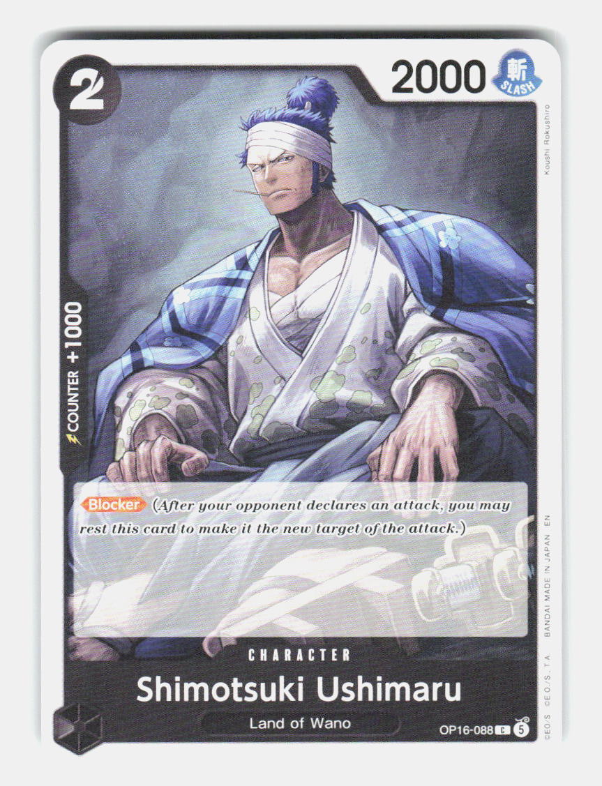 Shimotsuki Ushimaru OP16-088 Common The Time of Battle One Piece Near Mint