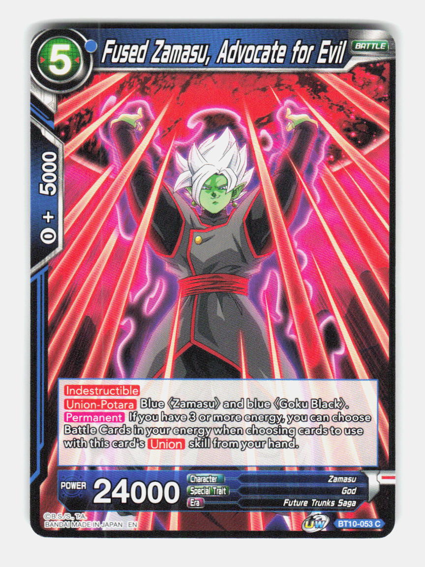 Fused Zamasu, Advocate for Evil BT10-053 Rise of the Unison Warrior NM