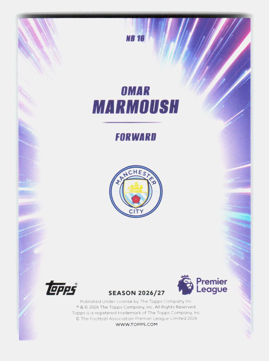 Omar Marmoush - (NB-16) 2026/27 TOPPS CHROME FLAGSHIP PREMIER LEAGUE