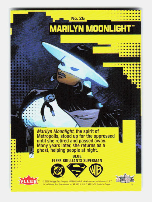 2025 Fleer Brilliants Superman Marilyn Moonlight #26 Blue