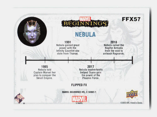2022 Upper Deck Marvel Beginnings FLIPPED NEBULA #FFX57