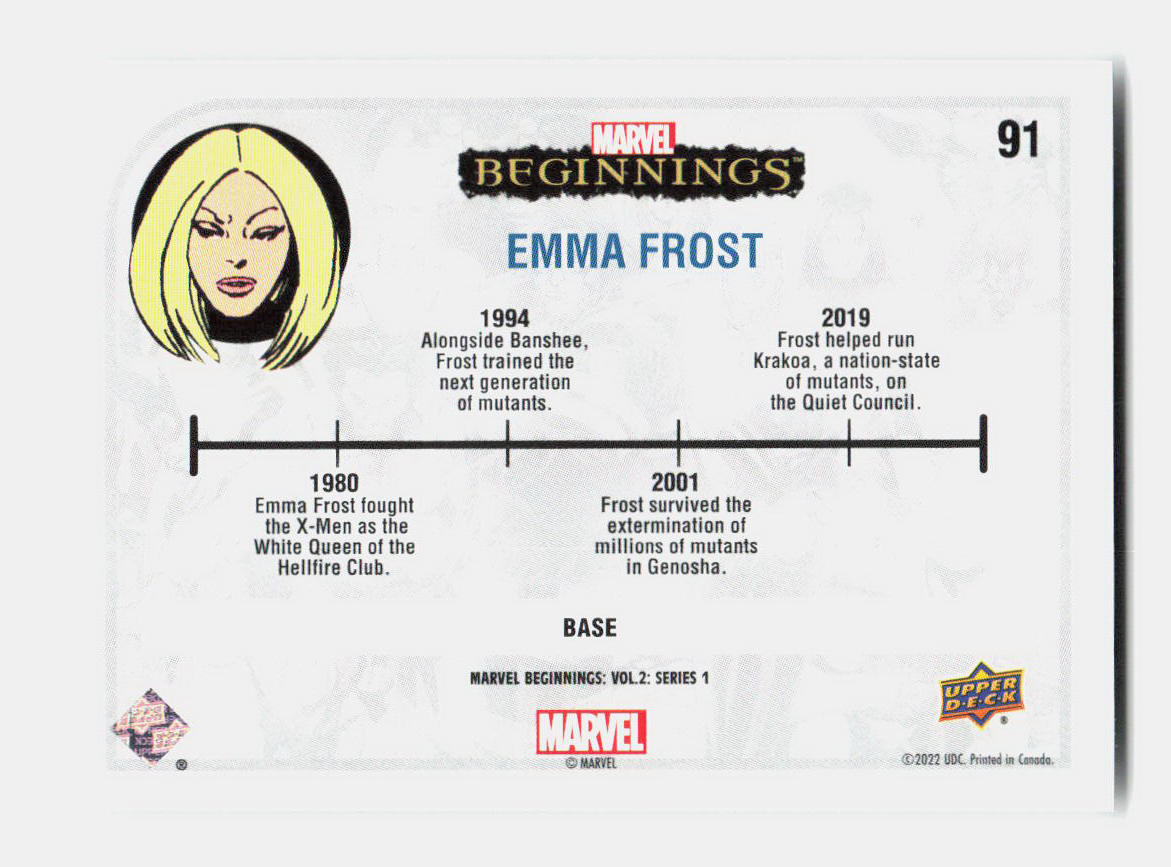 2023 MARVEL BEGINNINGS EMMA FROST #91