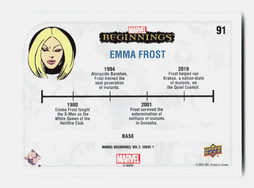 2023 MARVEL BEGINNINGS EMMA FROST #91