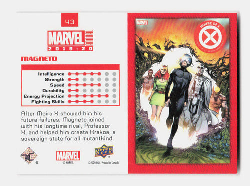 2019-20 Upper Deck Marvel Annual Fractal Magneto #43