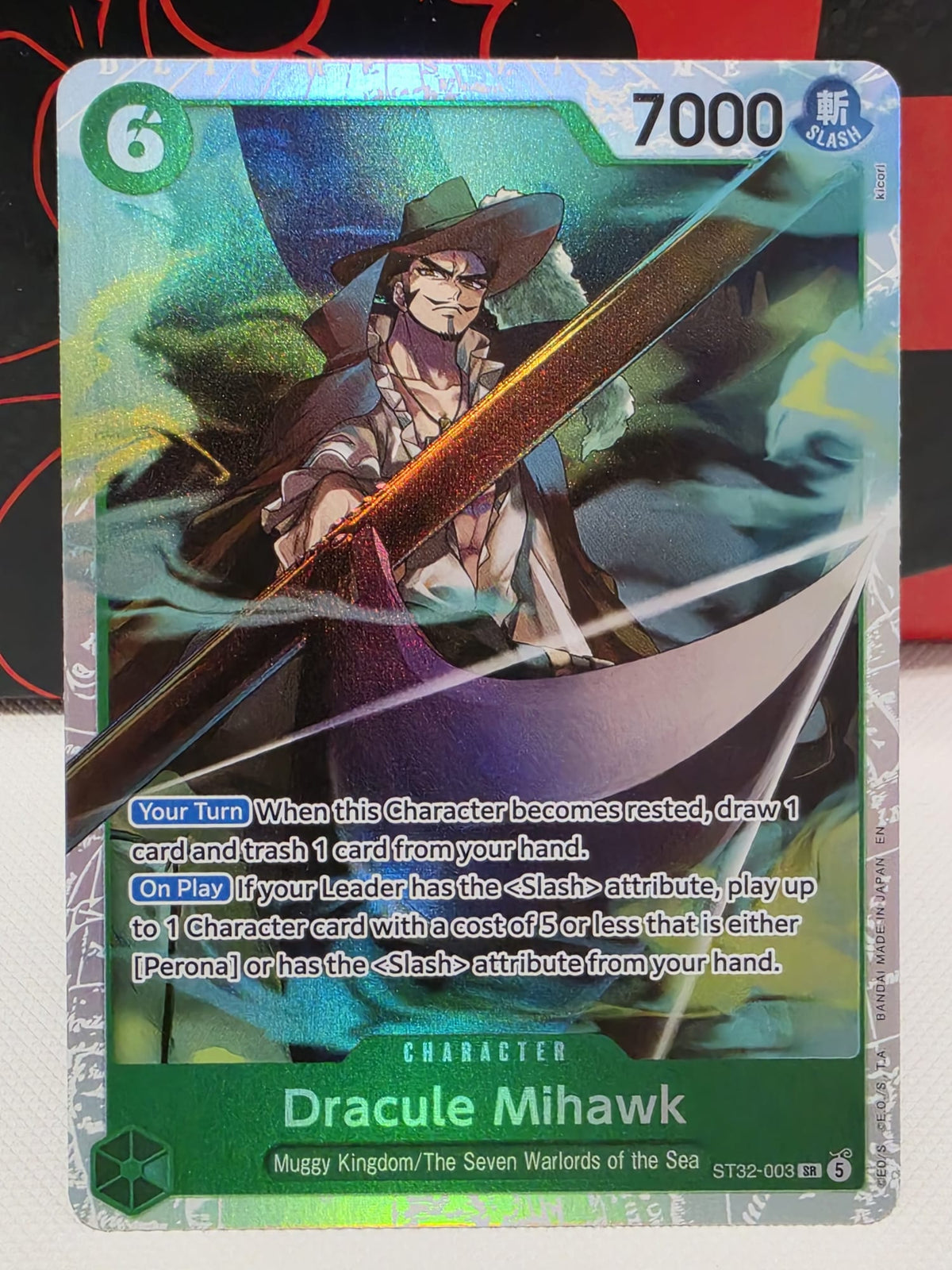 Dracule Mihawk - Starter Deck 32: GREEN Roronoa Zoro (ST-32)