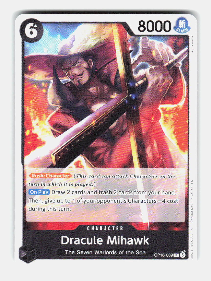Dracule Mihawk OP16-089 Common The Time of Battle One Piece Near Mint