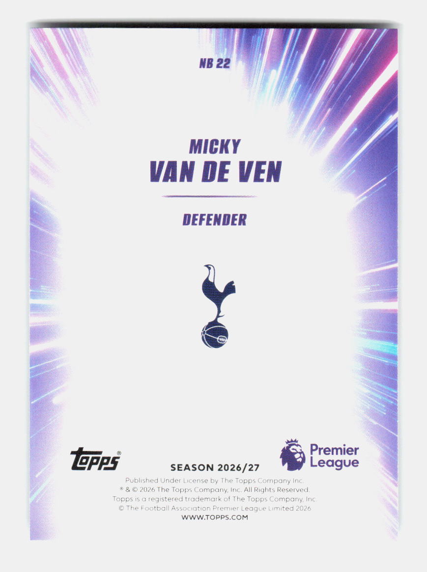Micky van de Ven - (NB-16) 2026/27 TOPPS CHROME FLAGSHIP PREMIER LEAGUE