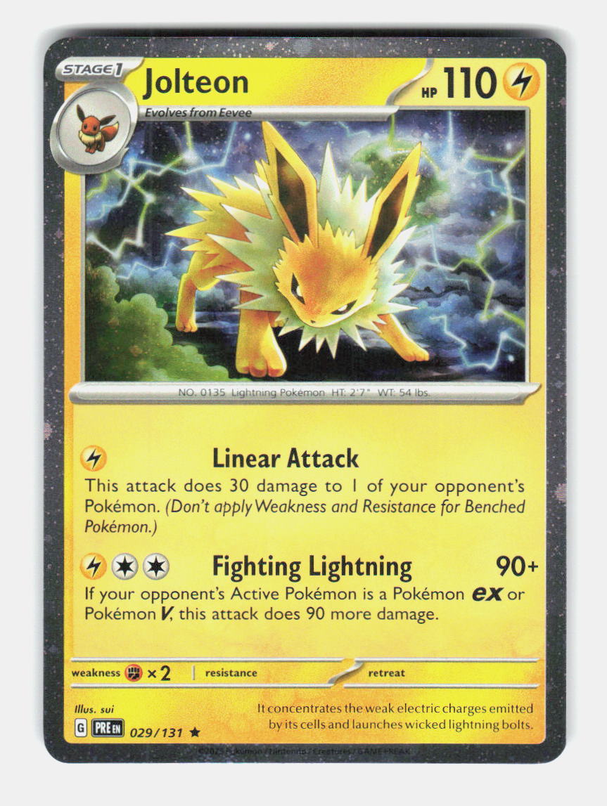 Jolteon 029/131 Holo Rare Prismatic Evolutions Pokemon Near Mint