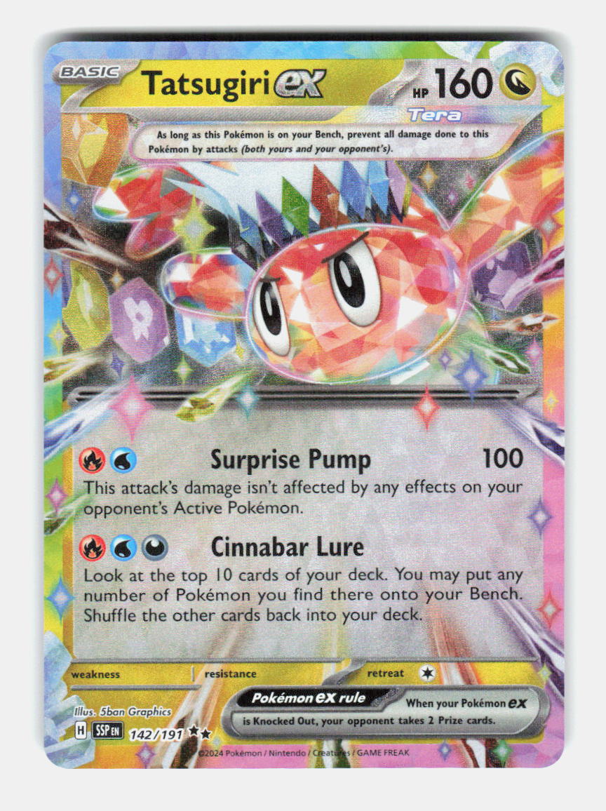 Tatsugiri ex 142/191 Double Rare Surging Sparks Pokemon Holo Near Mint