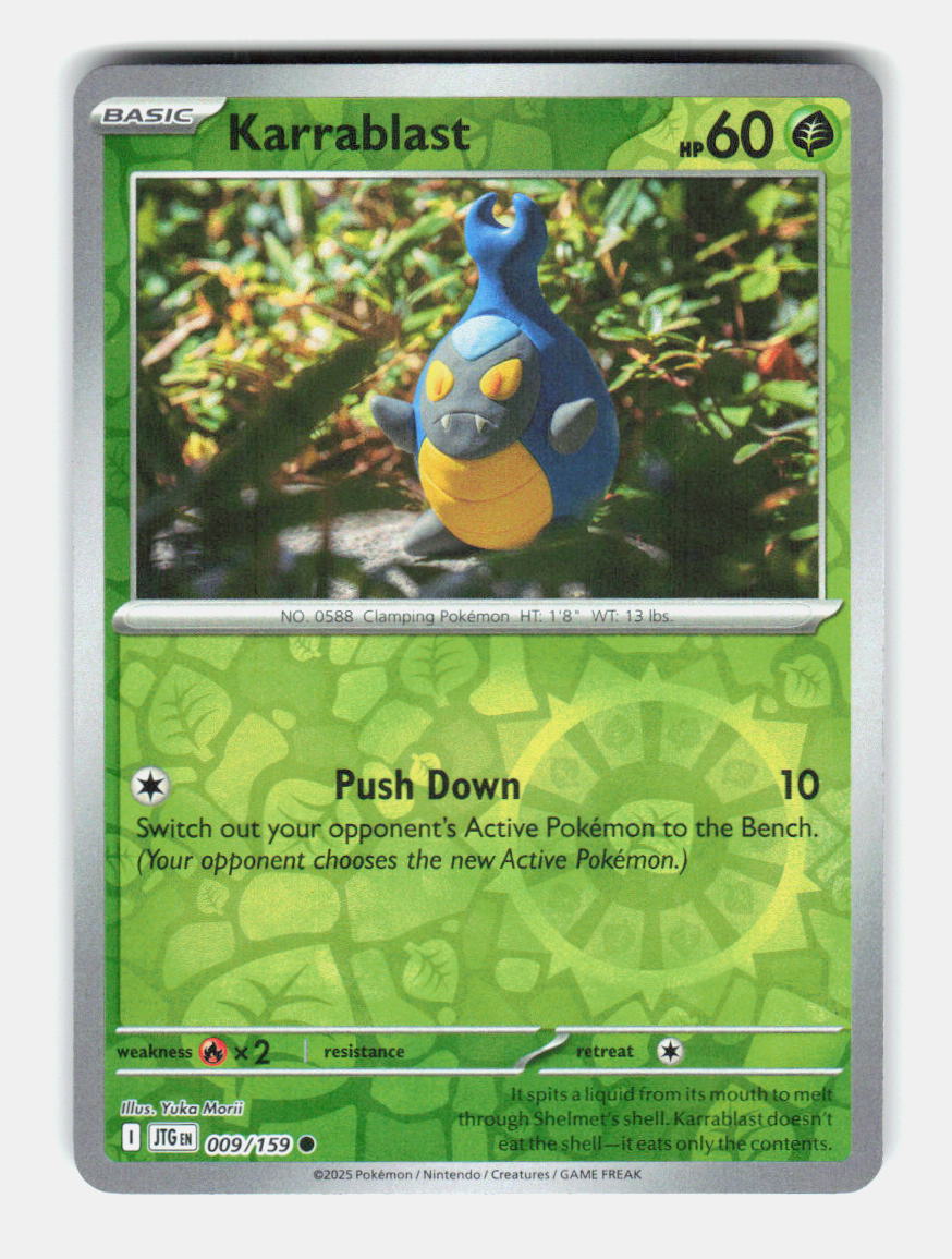 Karrablast 009/159 Common Journey Together Pokemon Reverse Holo Near Mint