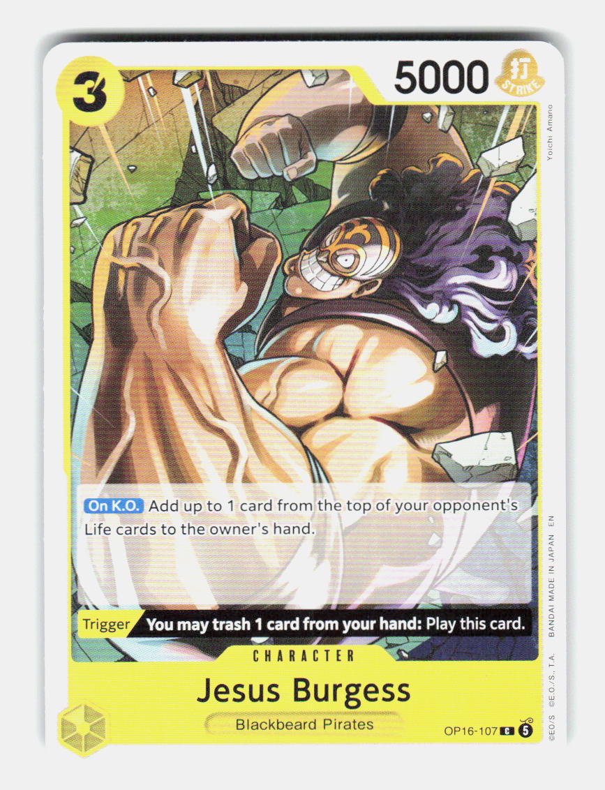 Jesus Burgess OP16-107 Common The Time of Battle One Piece Near Mint
