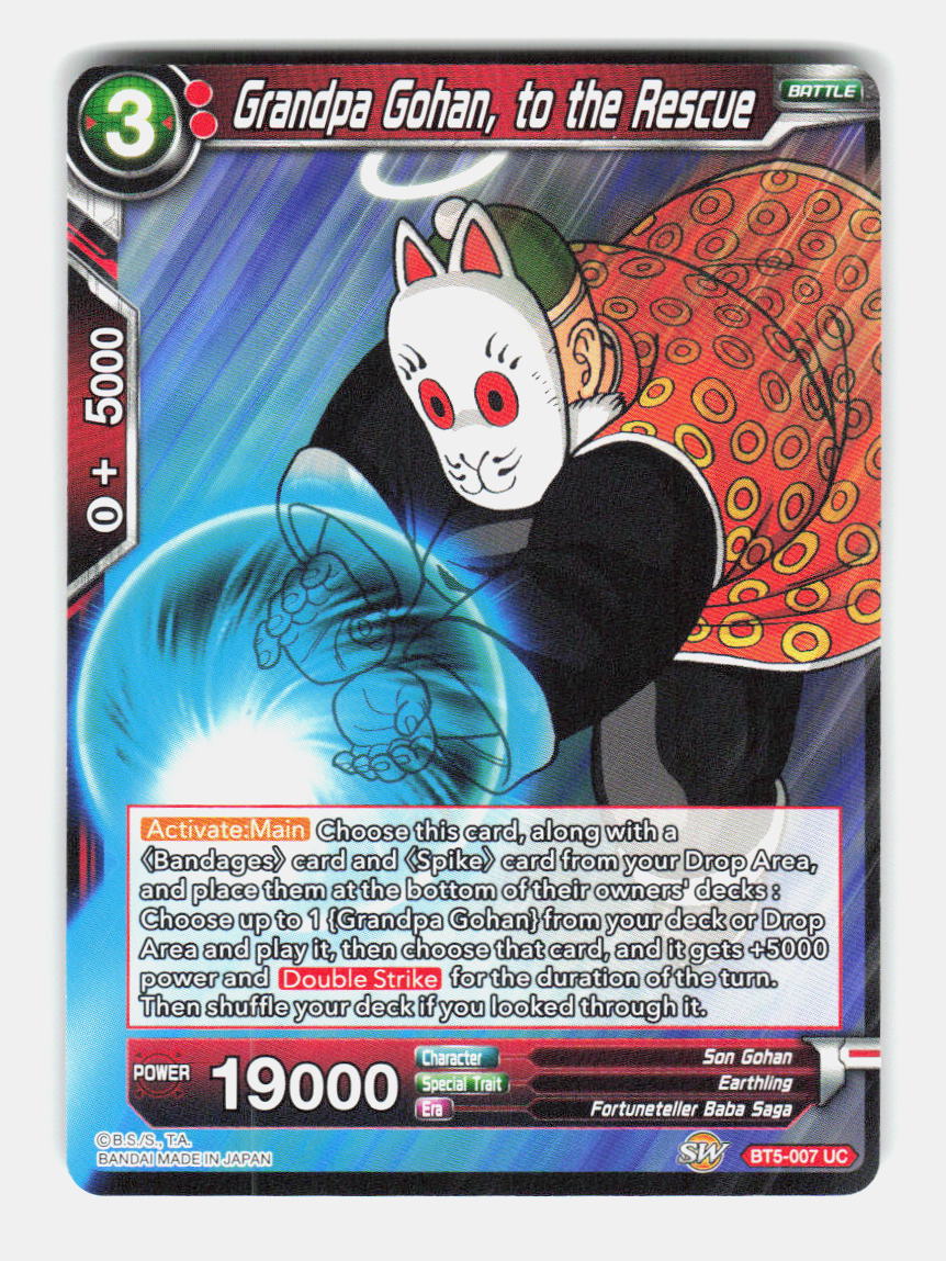Grandpa Gohan, to the Rescue BT5-007 Miraculous Revival Dragon Ball Super NM