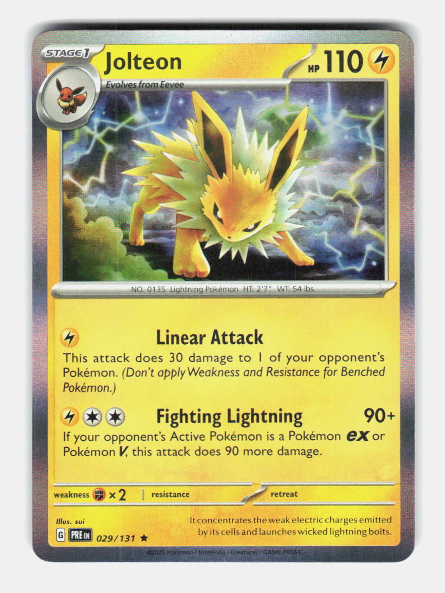 Jolteon 029/131 Holo Rare Prismatic Evolutions Pokemon Near Mint