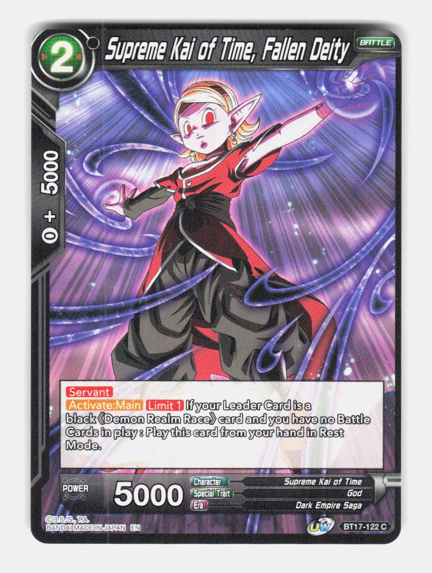 Supreme Kai of Time, Fallen Deity BT17-122 Ultimate Squad Dragon Ball Super NM