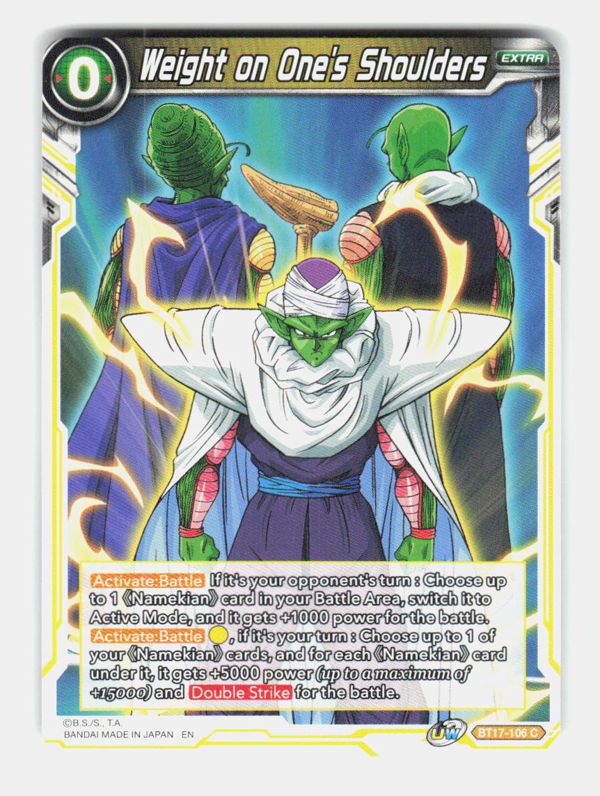 Weight on One's Shoulders BT17-106 Common Ultimate Squad Dragon Ball Super NM
