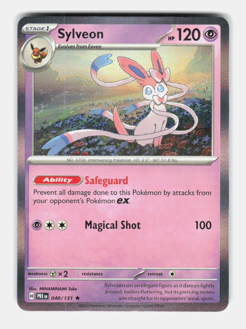Sylveon 040/131 Holo Rare Prismatic Evolutions Pokemon Near Mint
