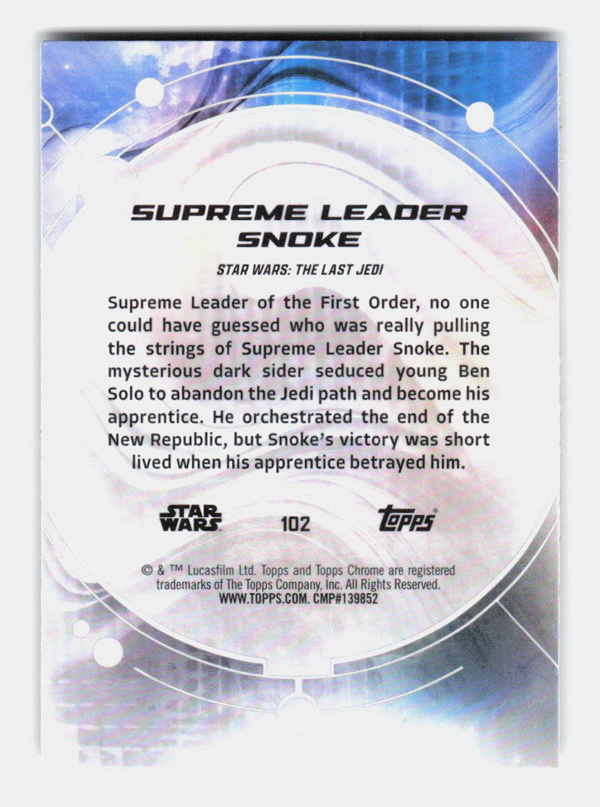 Supreme Leader Snoke (102) 2026 Topps Chrome Star Wars