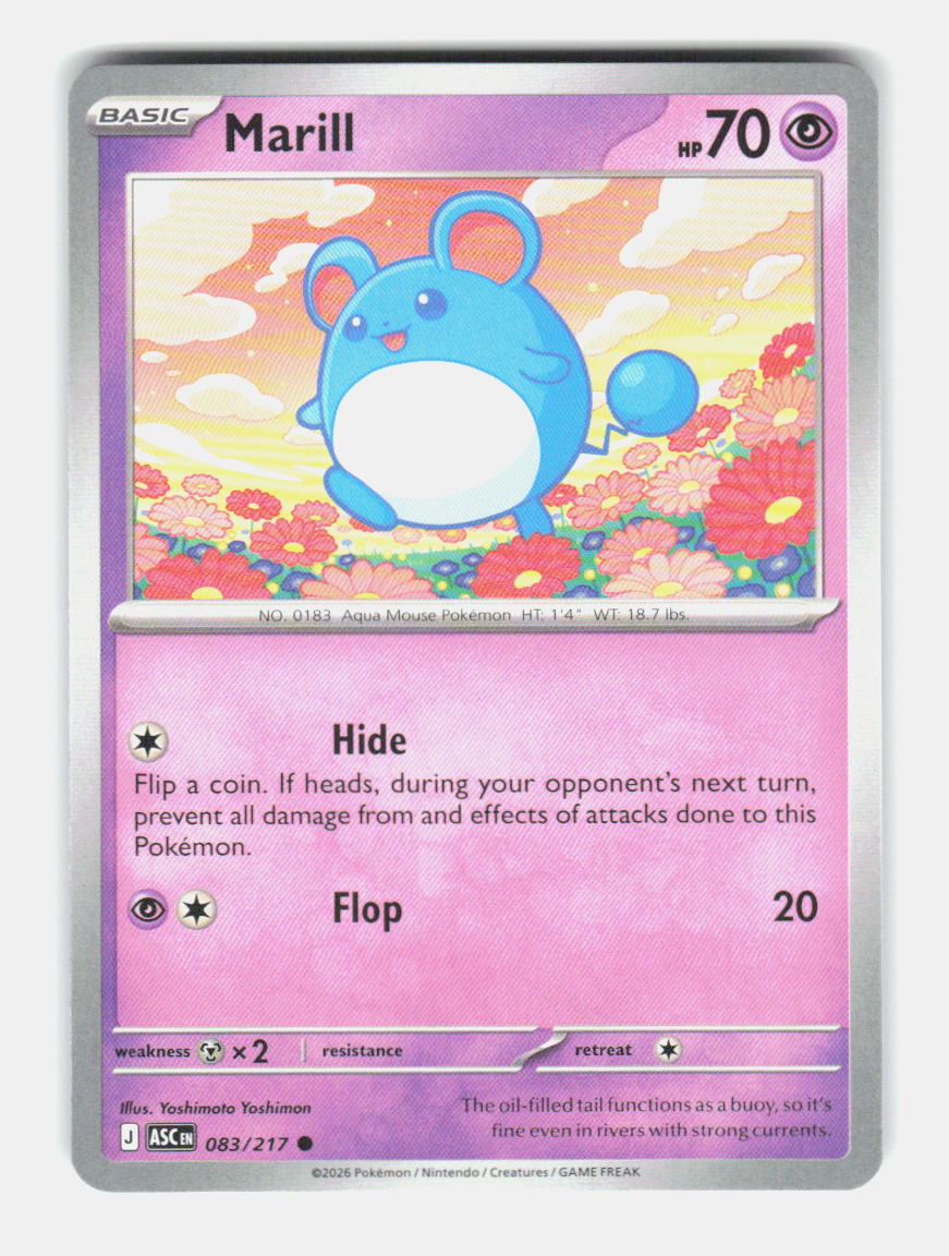 Marill 083/217 Common Ascended Heroes Pokemon Near Mint