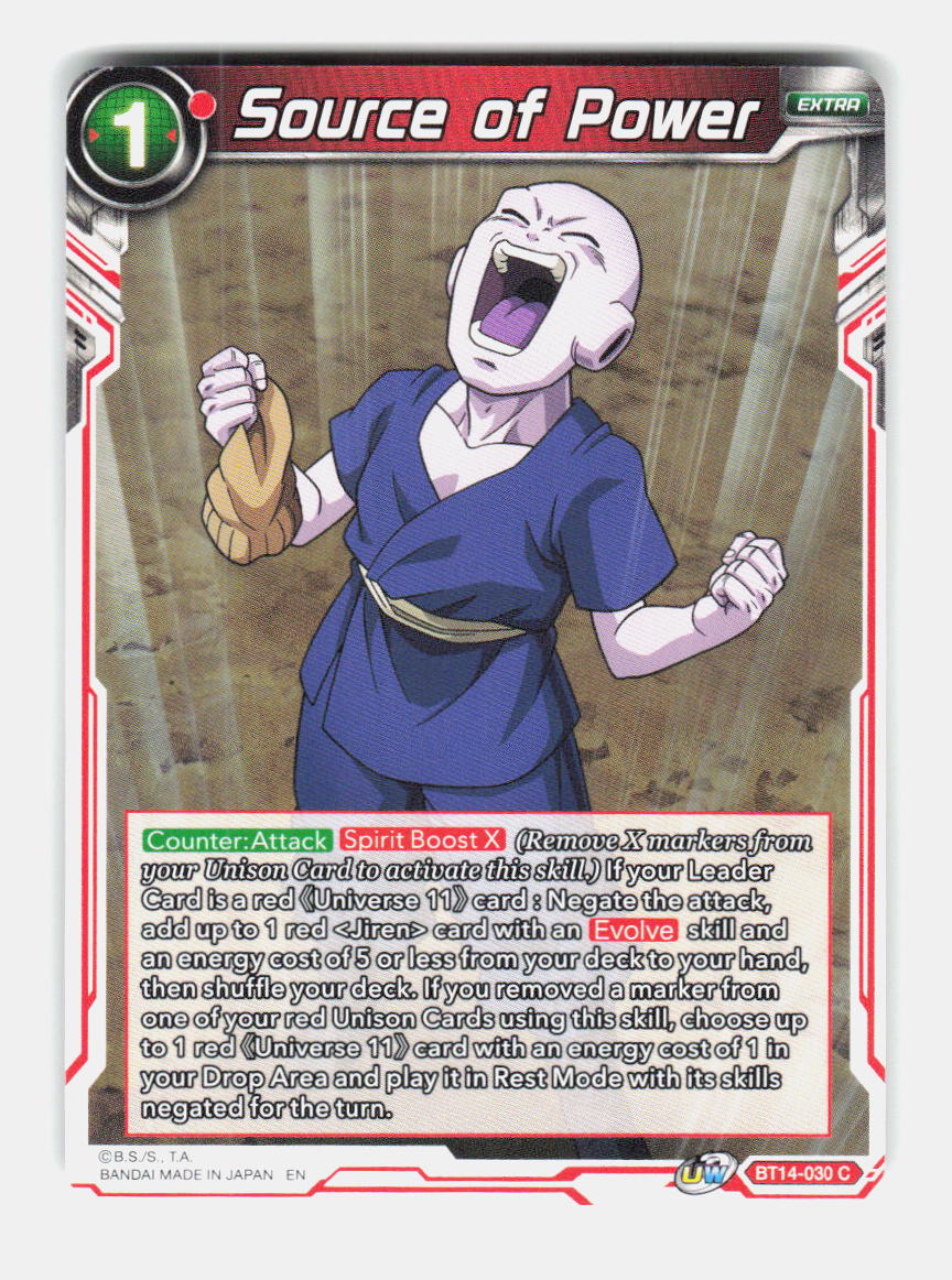 Source of Power BT14-030 Common Cross Spirits Dragon Ball Super Near Mint