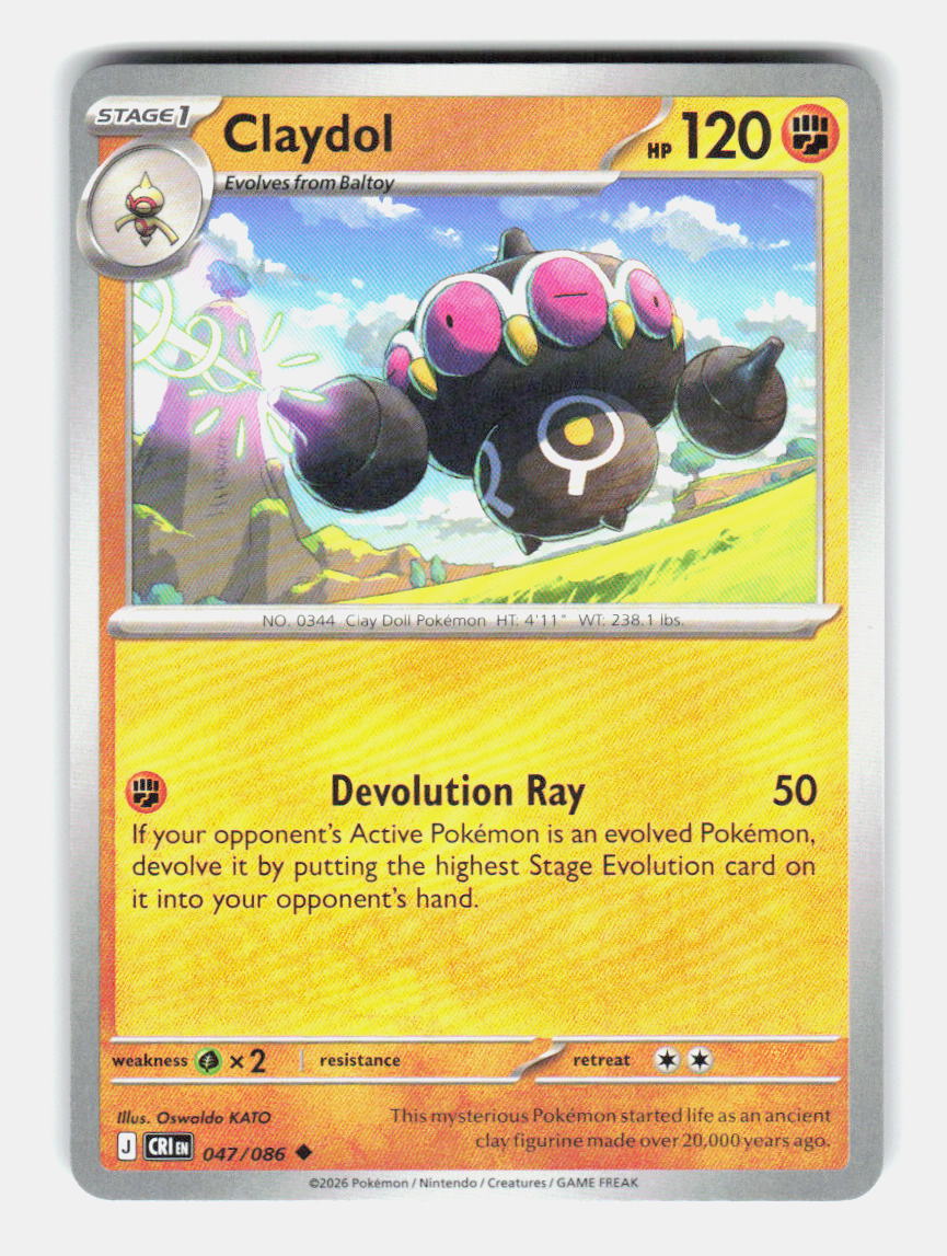 Claydol 047/086 Uncommon Chaos Rising Pokemon Near Mint