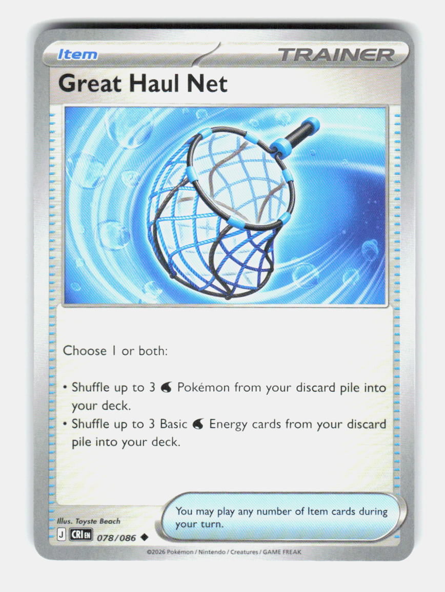 Great Haul Net 078/086 Uncommon Chaos Rising Pokemon Near Mint