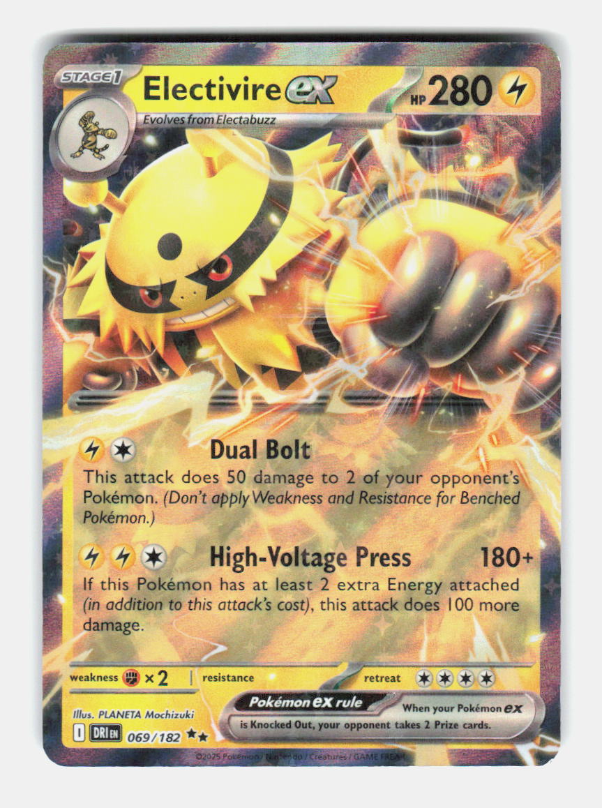 Electivire ex 069/182 Double Rare Destined Rivals Pokemon Holo Near Mint