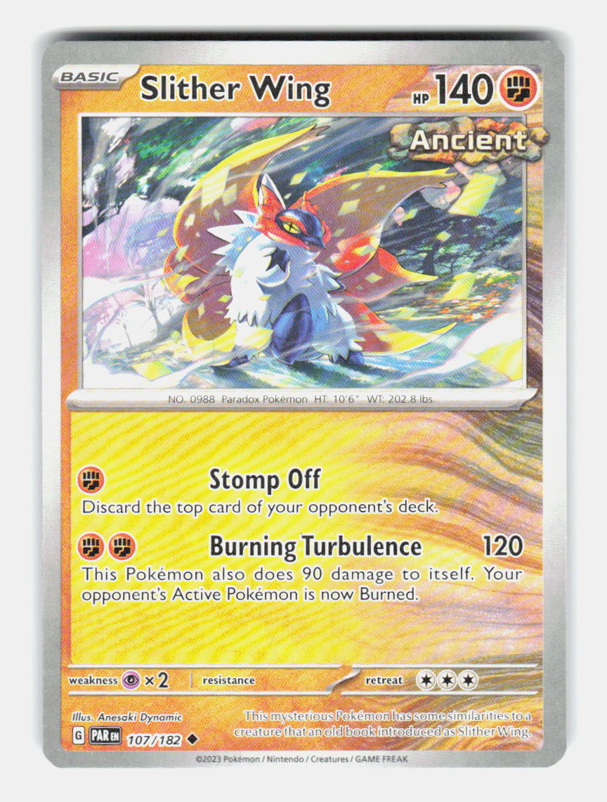 Slither Wing 107/182 Uncommon Paradox Rift Pokemon Near Mint