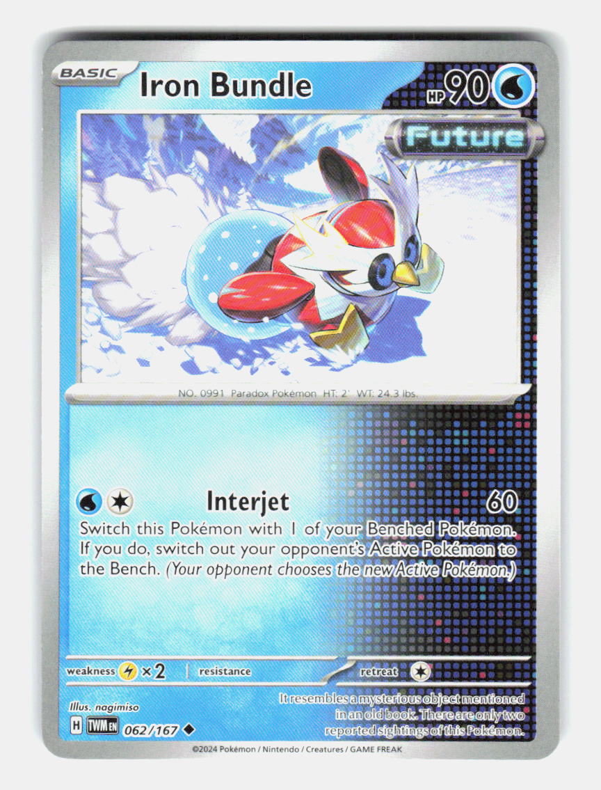 Iron Bundle 062/167 Uncommon Twilight Masquerade Pokemon Near Mint