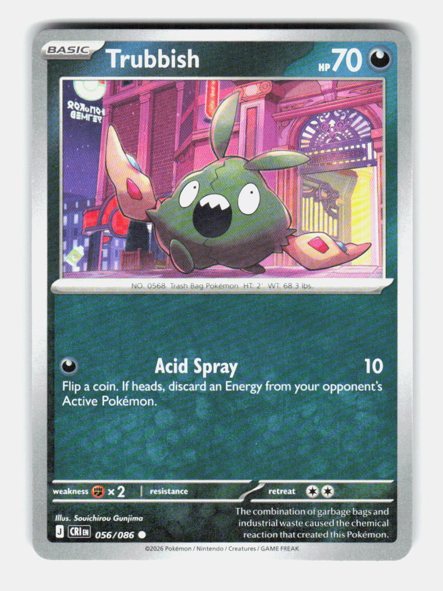 Trubbish 056/086 Common Chaos Rising Pokemon Near Mint