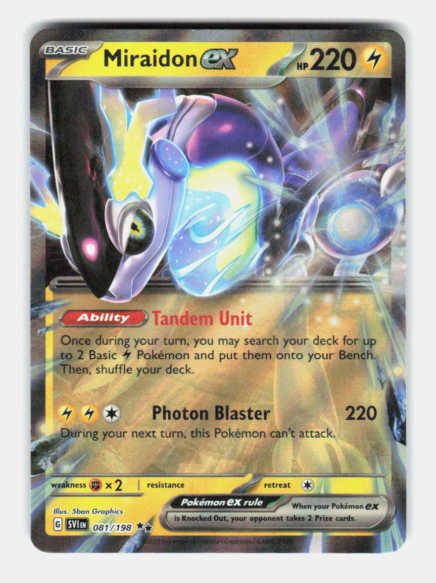 Miraidon ex 081/198 Double Rare Scarlet & Violet Pokemon Holo Near Mint