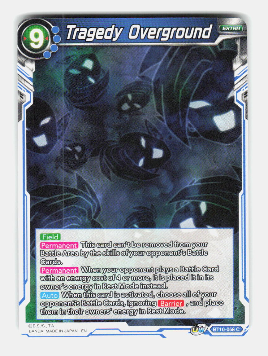 Tragedy Overground BT10-058 Rise of the Unison Warrior Dragon Ball Super NM