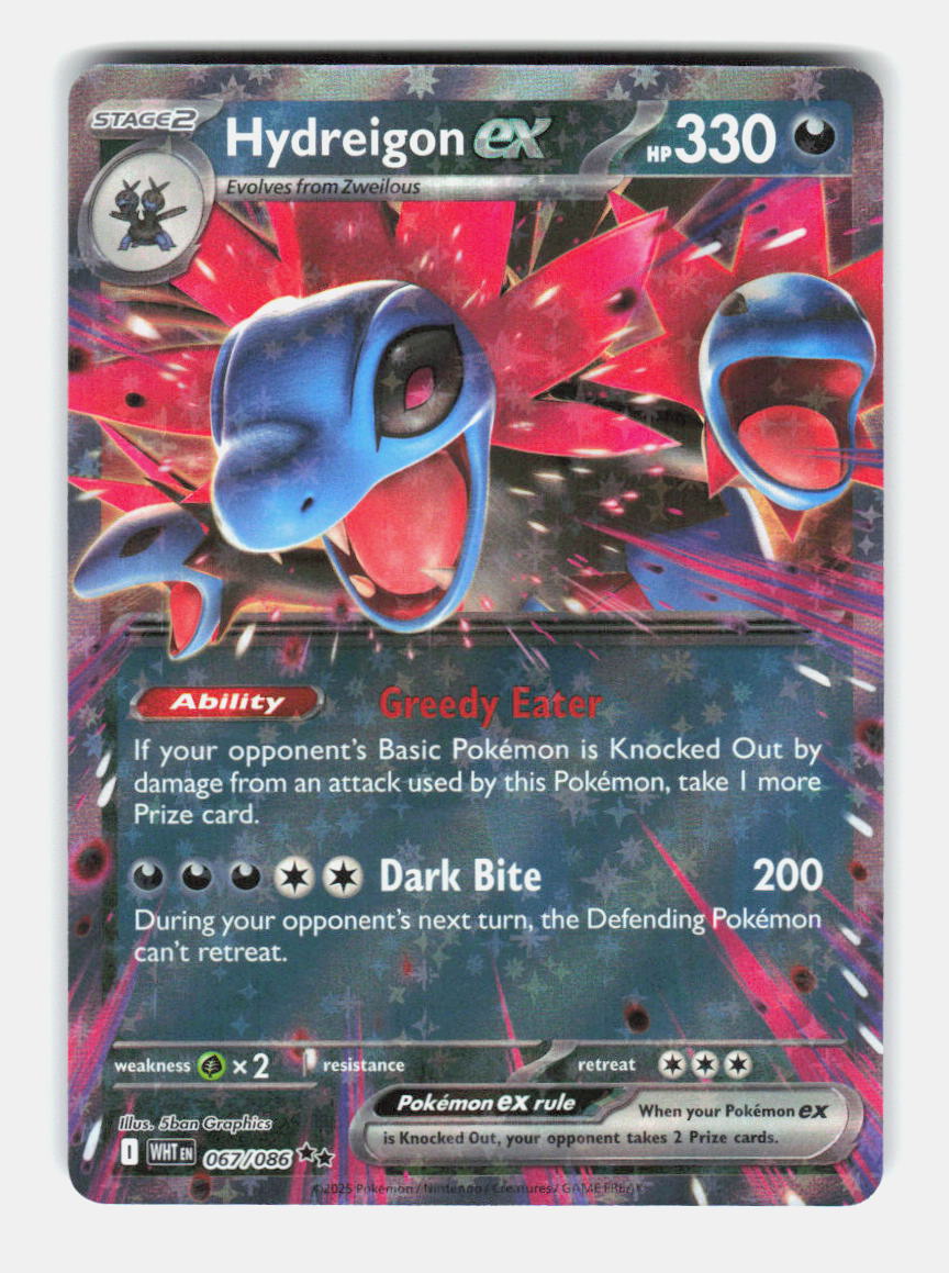 Hydreigon ex 067/086 Holo Double Rare White Flare Pokemon Near Mint