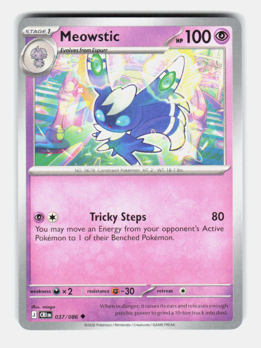 Meowstic 037/086 Uncommon Chaos Rising Pokemon Near Mint
