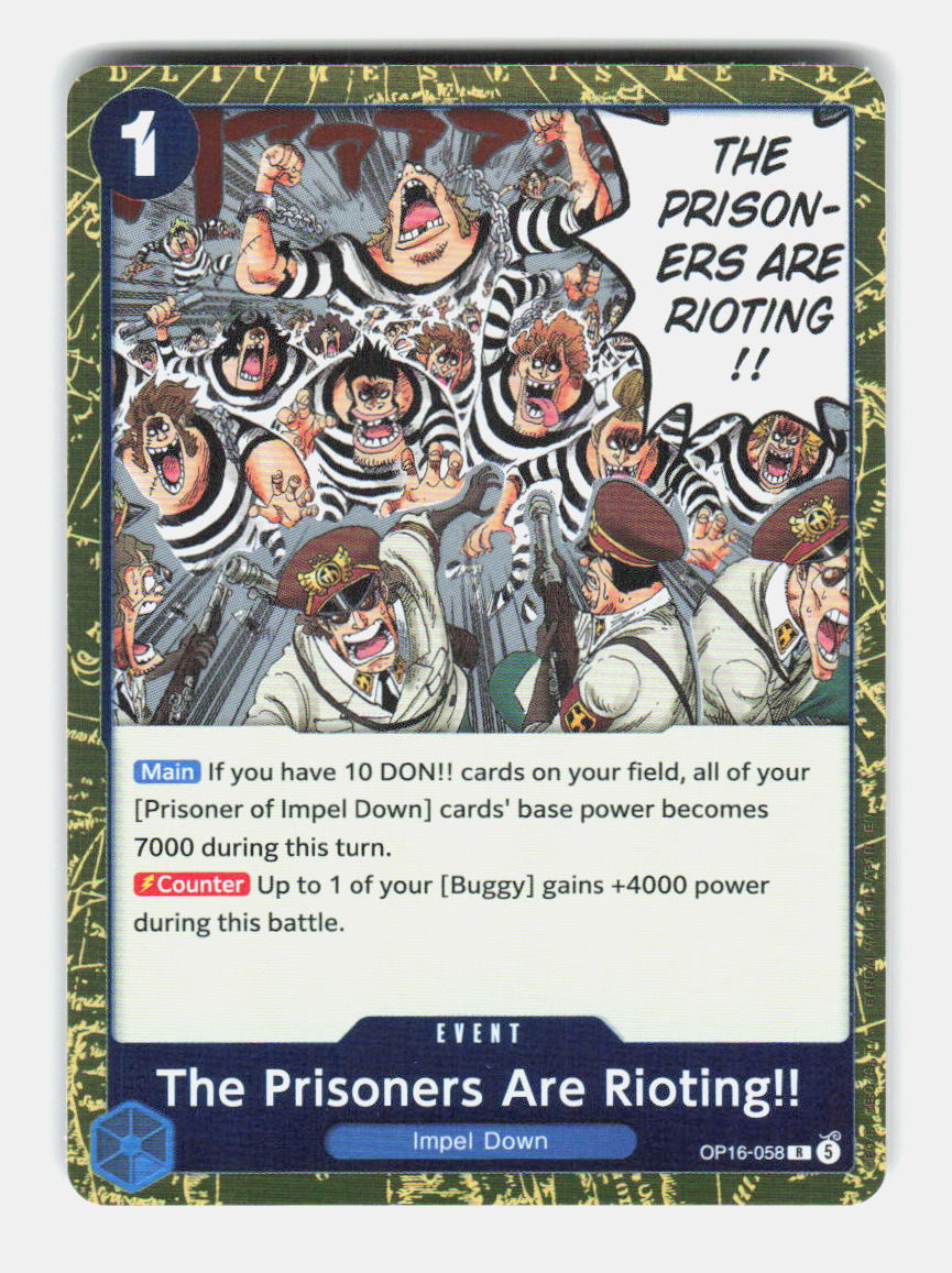 The Prisoners Are Rioting!! OP16-058 Rare The Time of Battle One Piece Foil NM