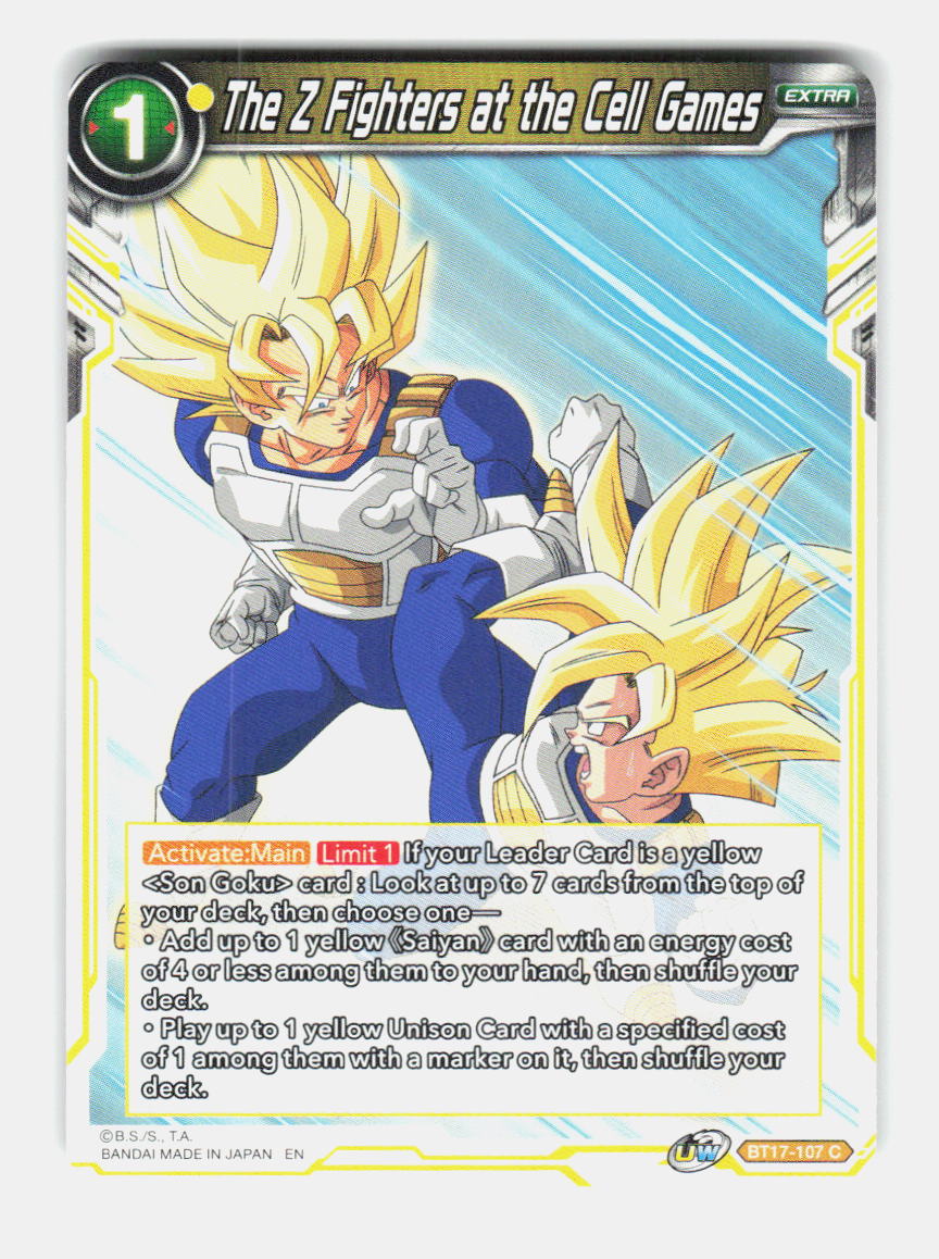 The Z Fighters at the Cell Games BT17-107 Ultimate Squad Dragon Ball Super NM