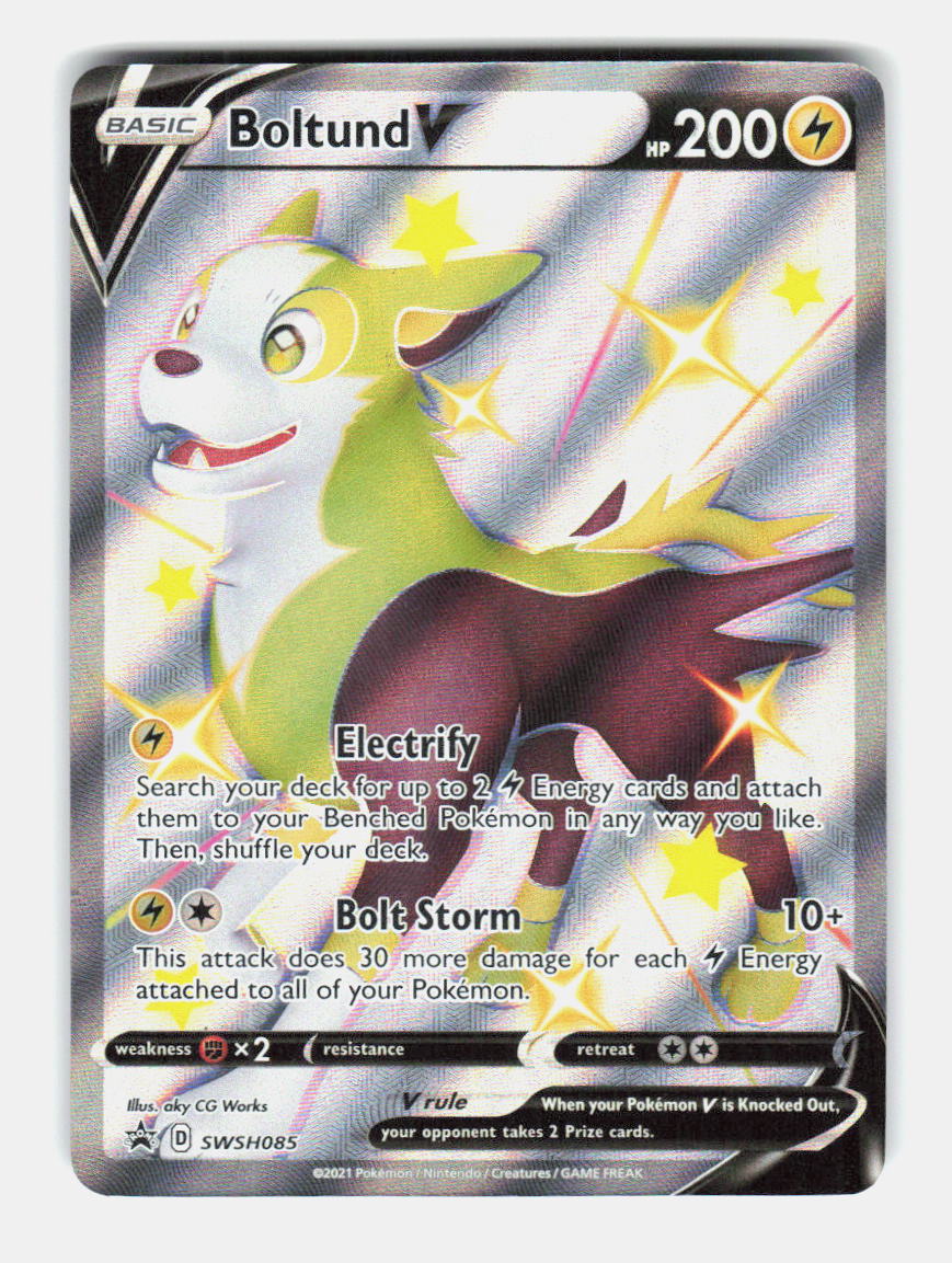Boltund V SWSH085 Holo Promo Sword & Shield Promo Pokemon Near Mint